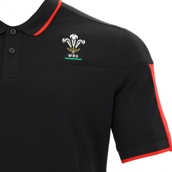 Wales 20/21 Staff Polo- Black